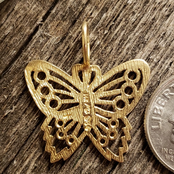 14k Gold Michael Anthony Butterfly Charm - Picture 2 of 4